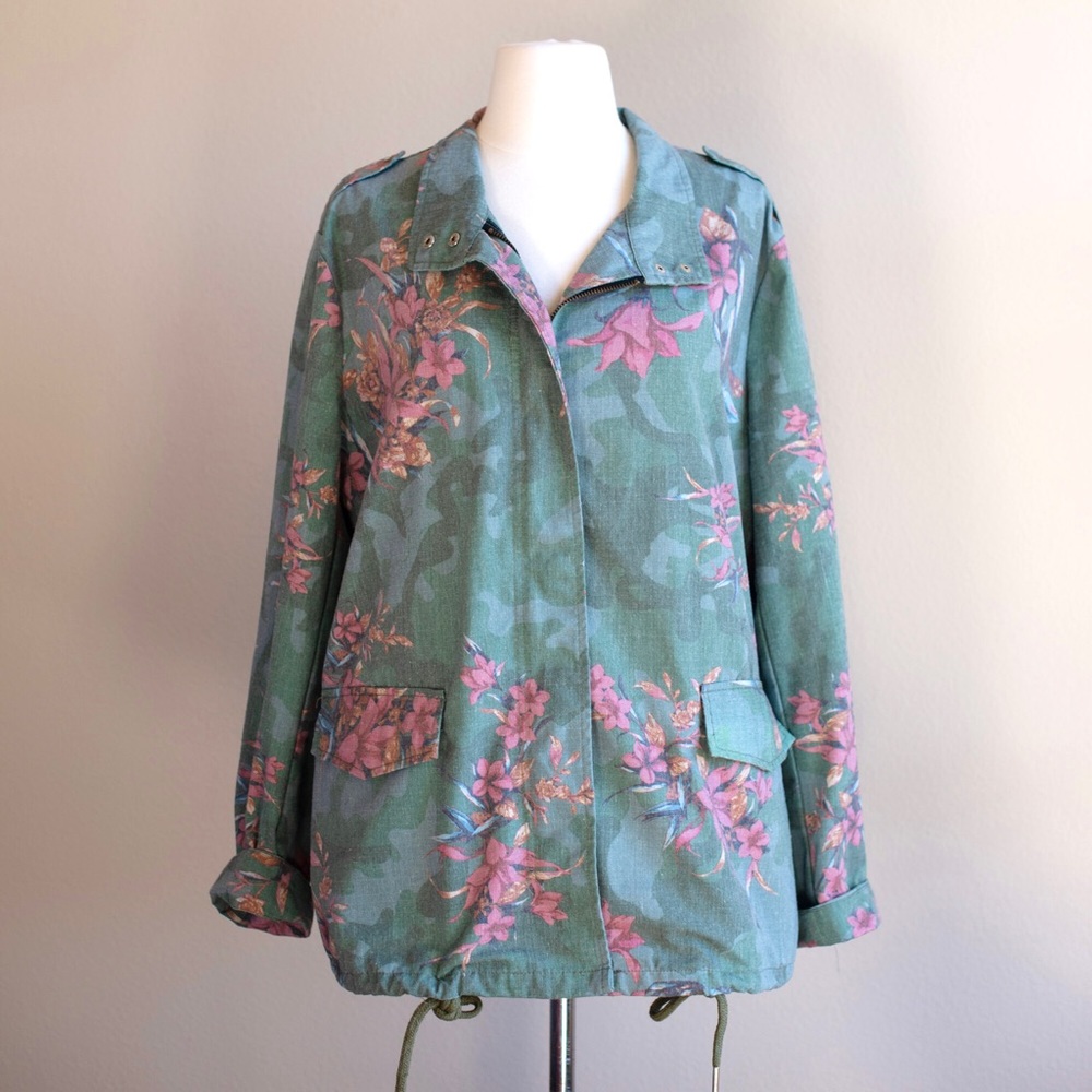 Jealous Tomato Floral Utility Jacket